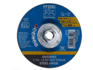 Pferd Cut-Off Wheel Combination Duo Steelox, 5 In x .065 In x 5/8-11 In Arbor