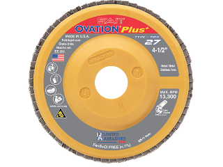 Ovation Plus High Density Flap Disc, 4-1/2 In (Grit)