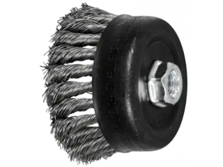 Stainless Steel Knot Wire Cup Brush, 4 In
