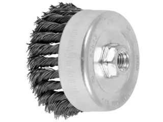 Carbon Steel Knot Wire Cup Brush, 4 In