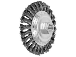 Carbon Steel Knot Wire Bevel Brush, 4 In