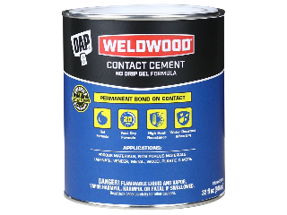 Dap Weldwood Contact Cement Gel Tan, 1 Qt