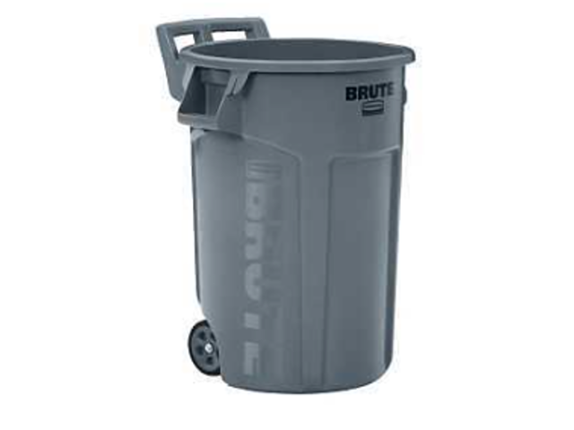 Gray Wheeled Trash Can, 44 Ga