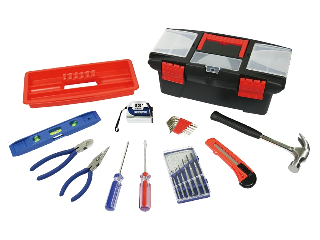Vulcan Tool Box with Tools, 23 Pc
