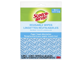 Scotch Brite Wipes, Reusable, 5 Pack - 5 wipes