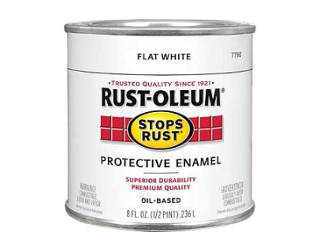 Rust-Oleum Enamel Paint Flat White (Sizes)