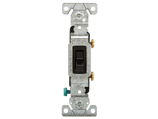 Residential Grounded Switch, Black