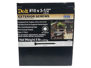 Do It Green Star Bugle-Head Wood Deck Screw #10 x 3-1/2 In, 5 Lb