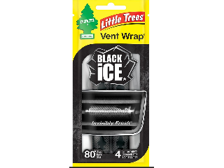 Little Trees Freshener Vent Wrap Black Ice, 4 Pack