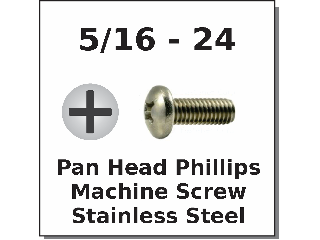 1/4-20 Phillips Pan Head Sheet Metal Screws Stainless
