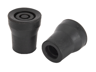 Black Crutch Tips, 7/8 In