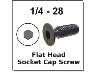 Flat Head Socket Cap Screw, #8mm-1.25 (Length)