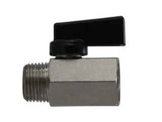 Chrome Economical Mini Ball Valve 1/4 MXF