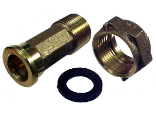 Water Meter Coupling, 3/4 In x 1 In