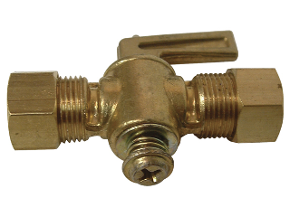 Compression Shutoff Valve, 1/4 In x 1/4 In