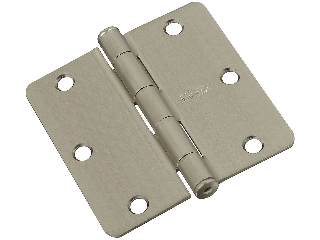 Round Corner #512RC Satin Nickel Door Hinge (Sizes)