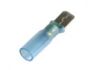 Blue Heat Shrinkable Quick Disconnect 16-14 Gauge Male, 15 Pk