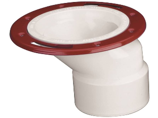 PVC-DWV Hub Off Set Closet Floor Flange, 3 In