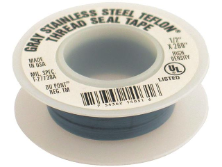 PTFE Non-Stick Coating Gray Thread Sealing Tape, 1/2 In x 260 In