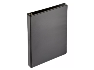 Staples Black 3 Ring Economy Binder, 1 In