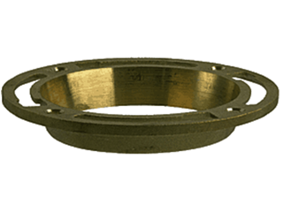 Brass Deep Closet Floor Flange, 4 In