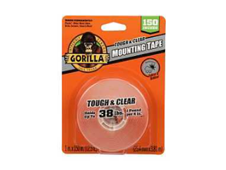 Gorilla Mounting Tape Clear, 1 In x 150 In