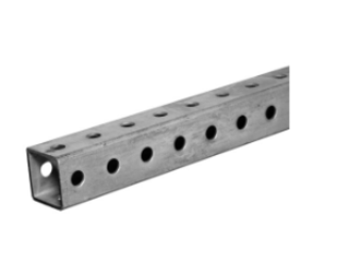 Steelworks Perforated Steel Square Telescoping Tube 14 Ga, 1 In x 72 In