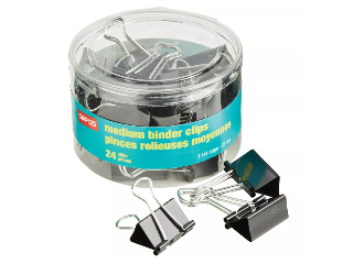 Medium Binder Clips 1.25, 24 Pk