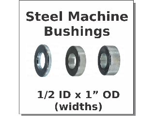 Machine Bushing 1/2 ID x 1 OD (Widths)