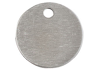 Blank Round Aluminum Tag With Hole (Sizes)
