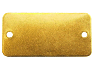 Cox Hardware and Lumber - Blank Rectangular Brass Tag (Sizes)