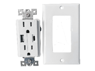 Genmax USB-A & USB-C Duplex Receptacle, 15 amp