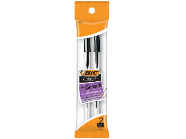 Bic Cristal Medium Point Black Ball Pen (2-Pack) - Brownsboro Hardware &  Paint