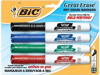 Dry Erase Marker Set Basic Color Pack