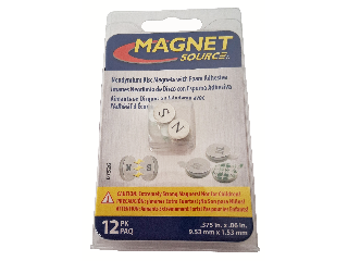Neodymium Magnets with Foam Adhesive, 12 Pk