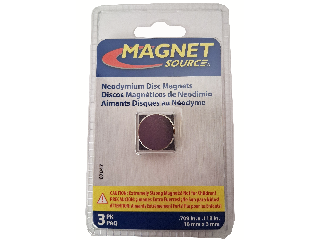 Neodymium Disc Magnets .709 In, 3 Pk