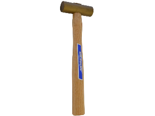 Solid Brass Mallet, 1 In Face, 12 Oz