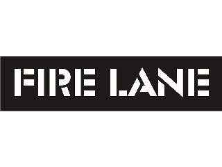 Parking Lot Stencil: Fire Lane