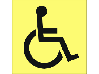 Parking Lot Stencil: Handicap Symbol