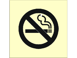 Safety Stencil 2" Letters: No Smokng Symbol