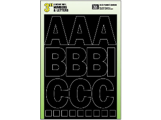 Letter & Number Set 3" Die Cut Black #30035