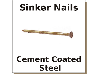 Cement Coated Sinker Nails (Sizes 6d to 16d)