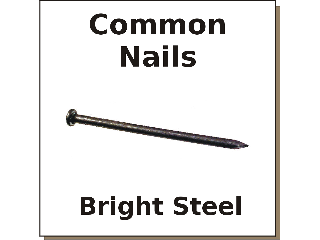 Bright Common Nails (Sizes 3d to 60d)