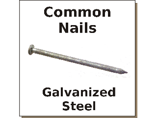 Galv Common Nails (Sizes 3d to 60d)
