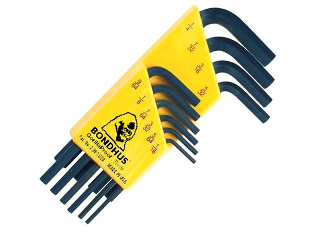 Short Arm SAE Hex Key Set, 11 Piece