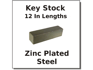 12 Inch Square Key Stock Zinc Plated