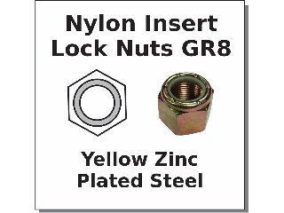Lock Nuts Nylon Insert Steel Grade 8