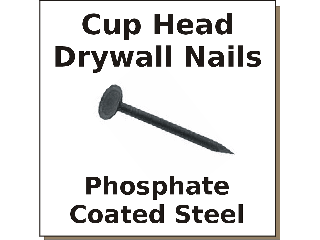 Phosphate Coated Cupped Drywall Nail 1-3/8"