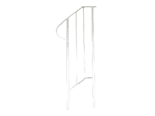 Handrail (1) for 2-Tread Step Aluminum