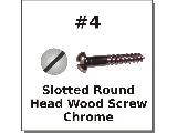 #4 Round Head Wood Screws Nickel Plated